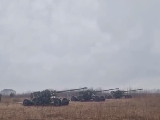 На видео попало использование ВСУ целой батареи советских зениток КС-19