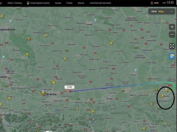 «МК»: На сайте Flightradar отразились перемещения раненого главы ГУР Украины Буданова