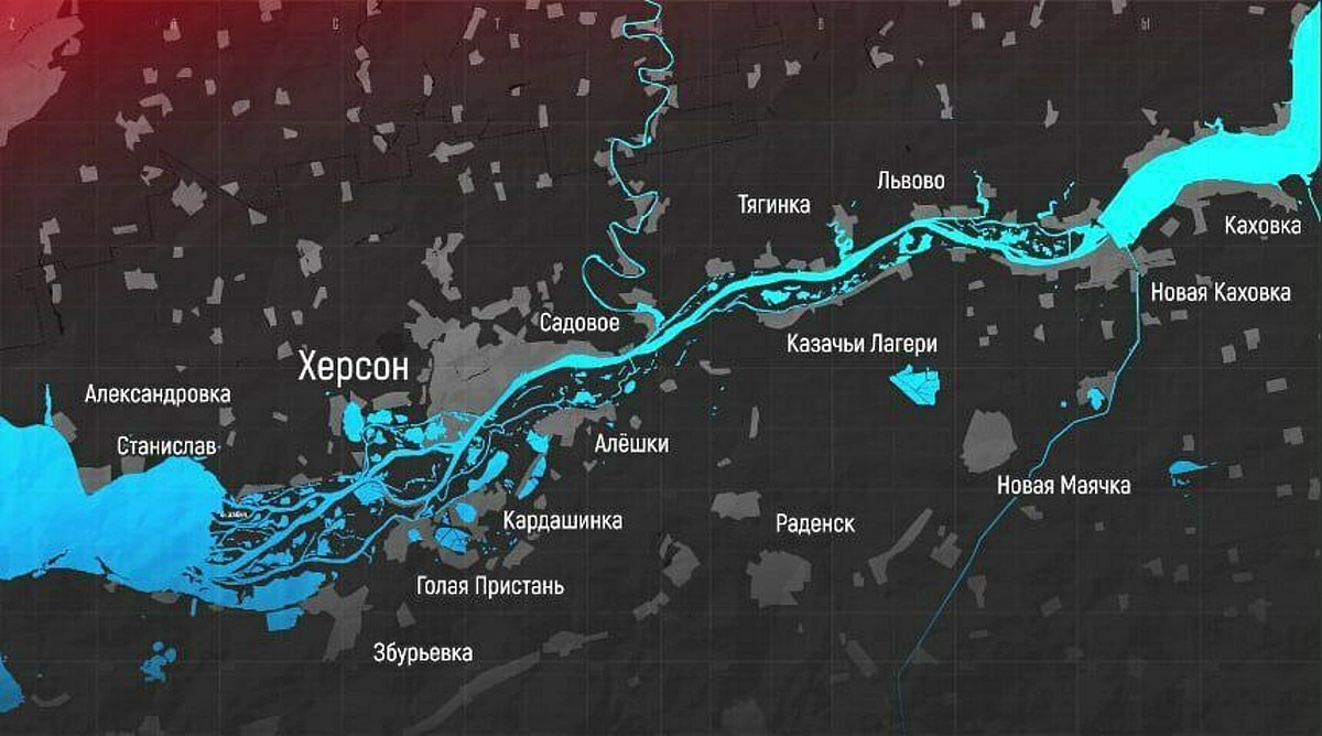 ВСУ: Войска ВС РФ на левобережье Херсонской области отошли на 15 километров от Днепра