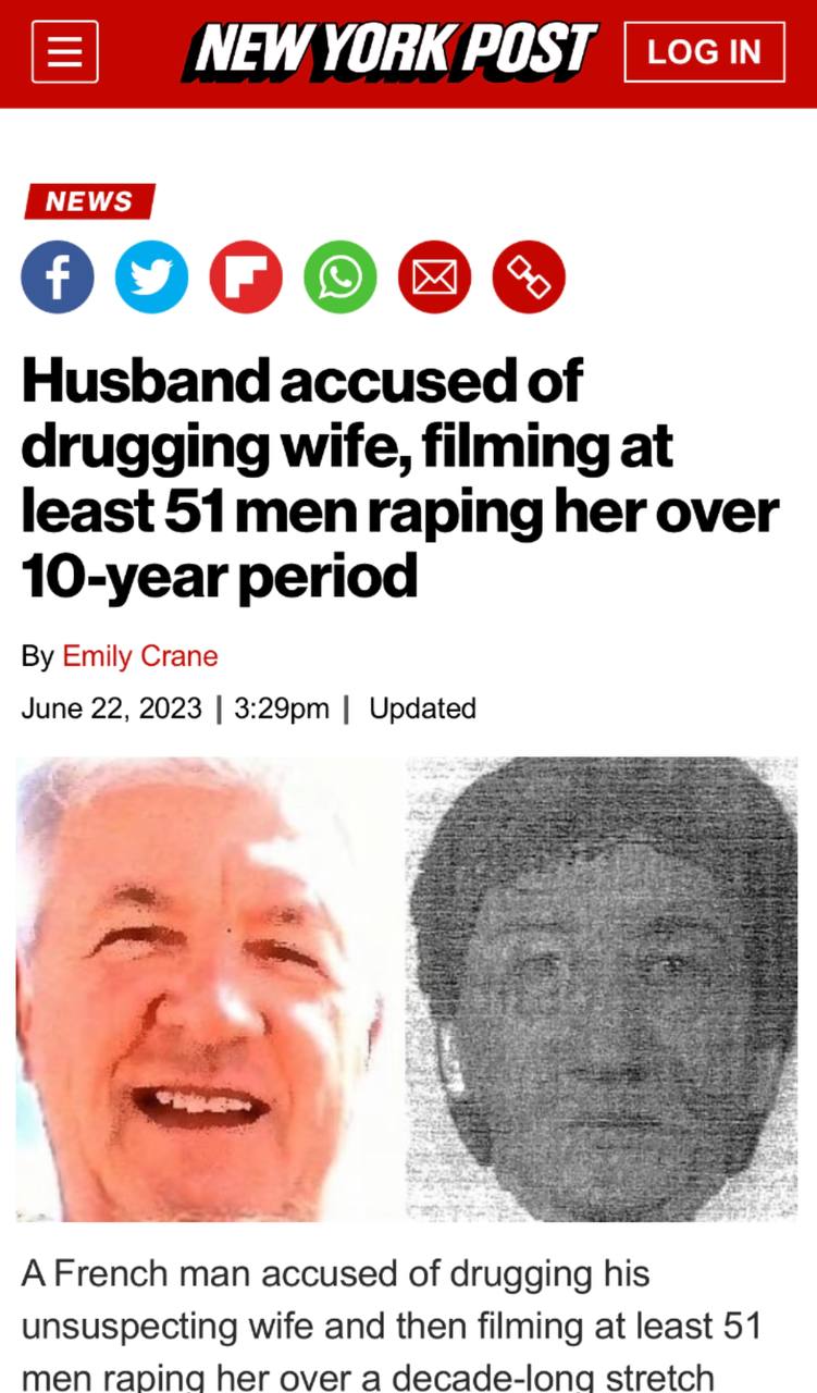 Daily Mail: Житель Франции на протяжении 10 лет усыплял жену и «сдавал ее в аренду»