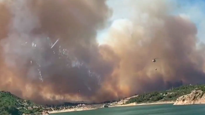 Лесные пожары на территории Турции достигли Антальи и Кемера