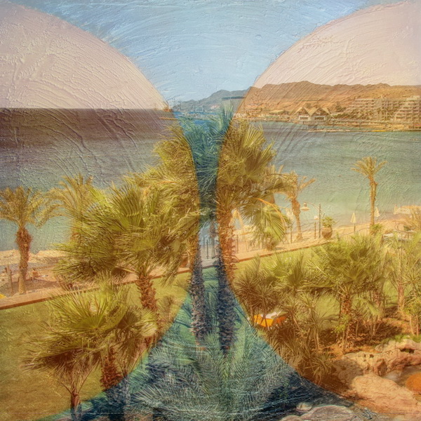 Evgeny Gegouzin. Eilat Nr 01. 2021. Art-collage on canvas. 80х80