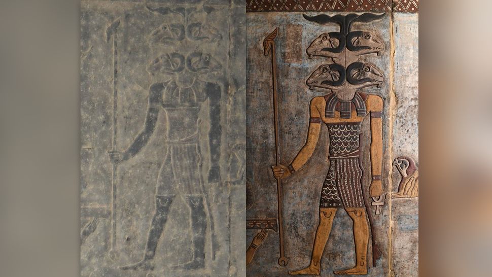 Н а крыше 2200-летнего храма обнаружили древнюю новогоднюю сцену из Египта