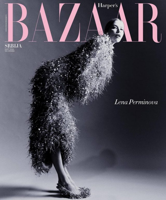 Российская модель Елена Перминова снялась для обложки Harper’s Bazaar