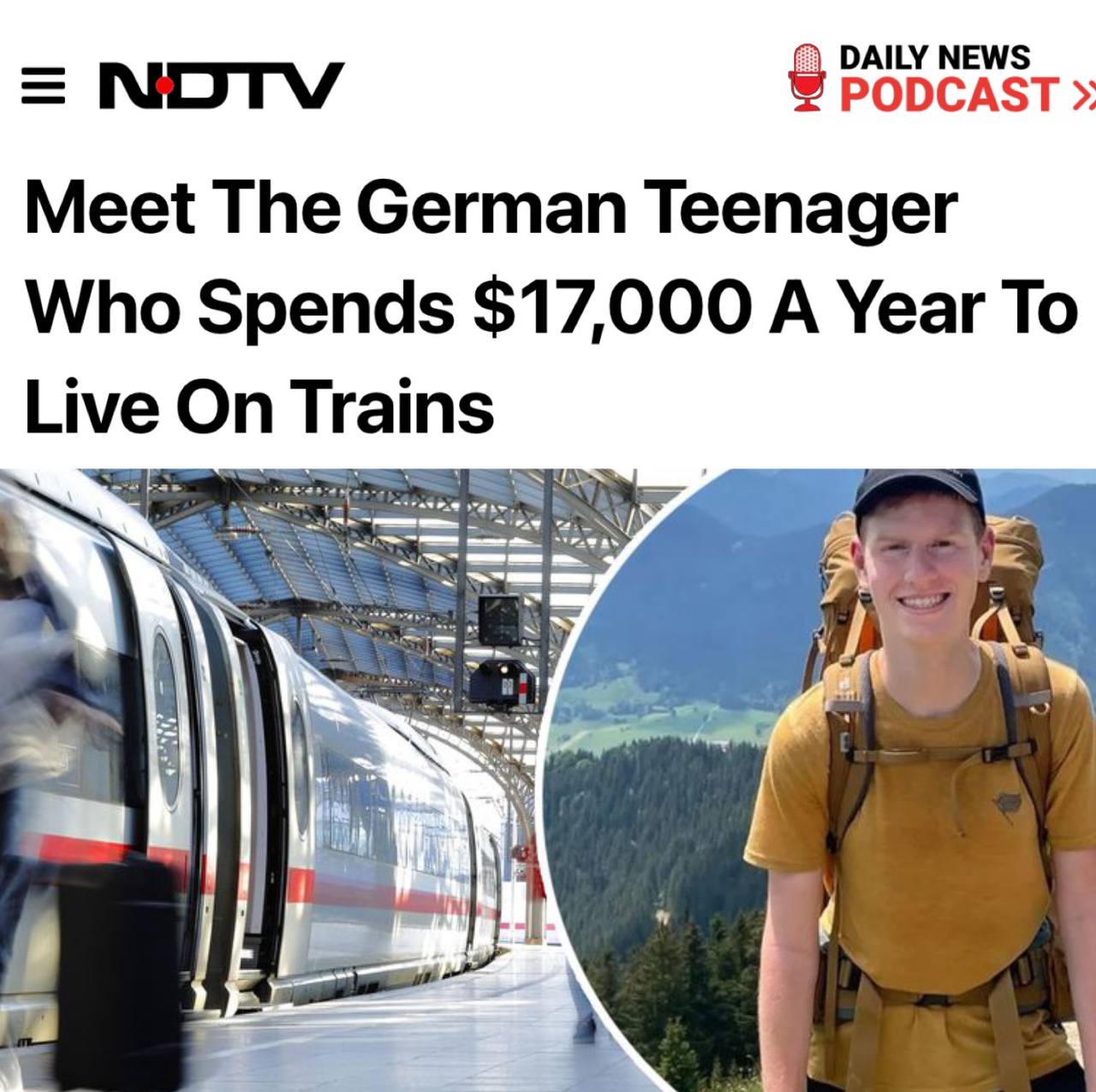 В Германии 17-летний подросток полтора года живёт в поездах